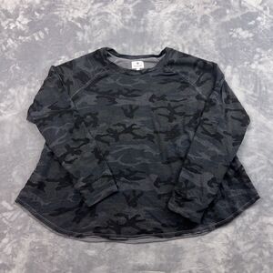 Sundry Sweater Womens Size Medium Sz 2 Gray Blue Camouflage Sweatshirt